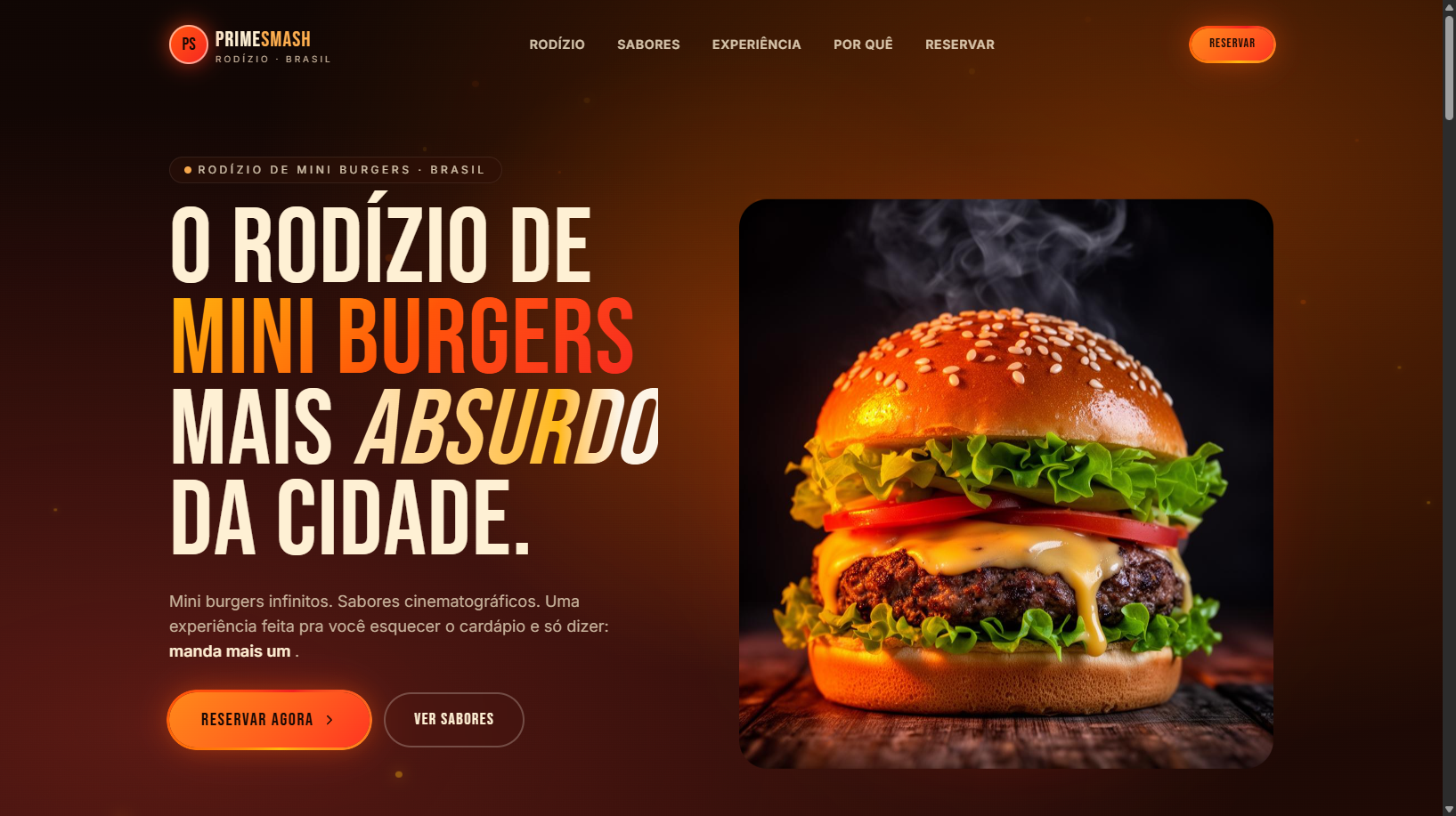 Site desenvolvido pela Frontyx para Prime Smash